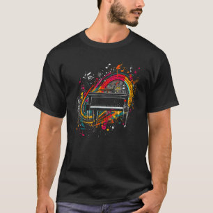 Pop Pianist Piano Black T-Shirt