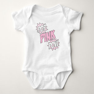 Pop Pink Pow - Baby Jersey Bodysuit (White)