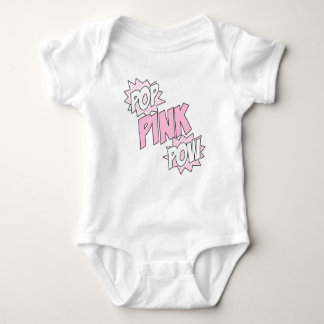 Pop Pink Pow - Baby Jersey Bodysuit (White)