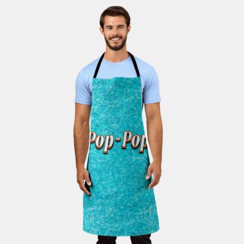 Pop_Pop 3D Name Personalized Dad Grandpa Apron