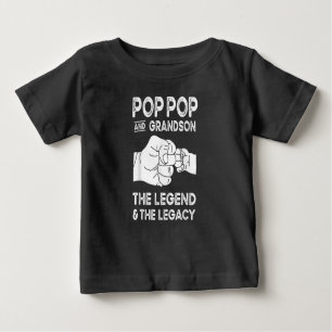 Pop Pop And Grandson The Legend And Legacy Gift Baby T-Shirt