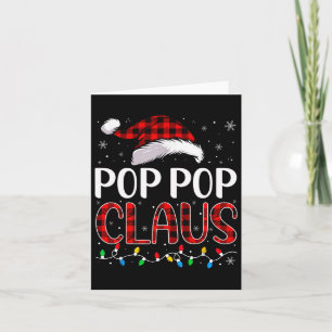 Pop Pop Claus Christmas Lights Matching Family Xma Card
