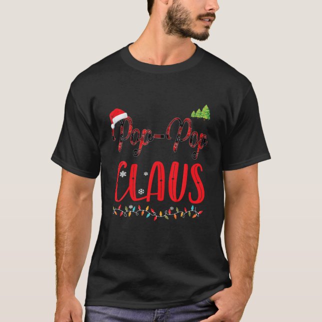 Pop Pop Claus Matching Family Christmas Pajamas Xm T-Shirt (Front)