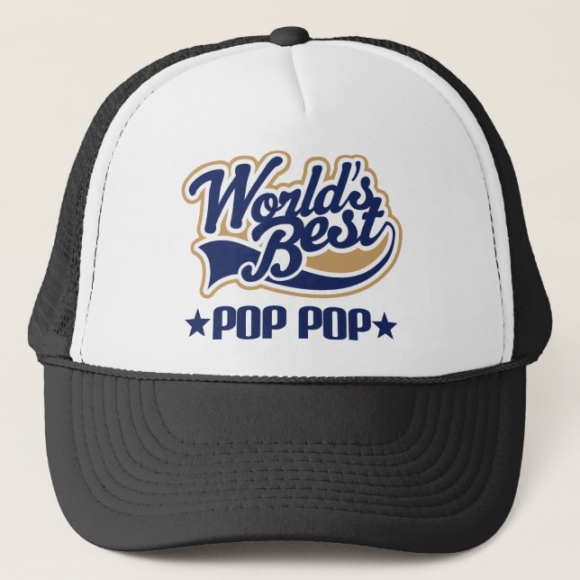 Pop Pop Gift Trucker Hat (Front)