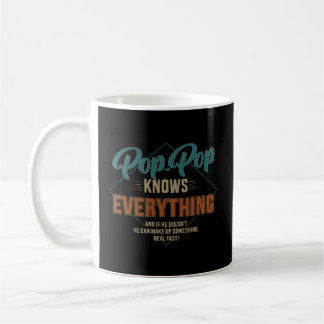 Pop Pop Knows Everything For Grandpa And Father'S Coffee Mug