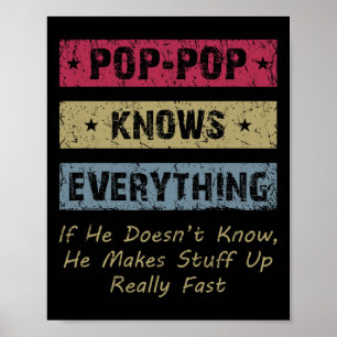 Pop-pop Knows Everything If He Doesn&#; t Know For Poster