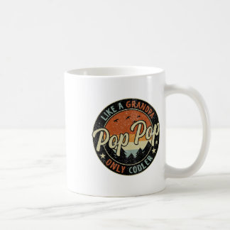 Pop Pop Like A Grandpa Only Cooler Vintage Retro F Coffee Mug