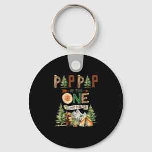 Pop pop of the one happy camper 1st birthday keychain