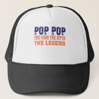 Pop Pop (Orange Blue) Trucker Hat