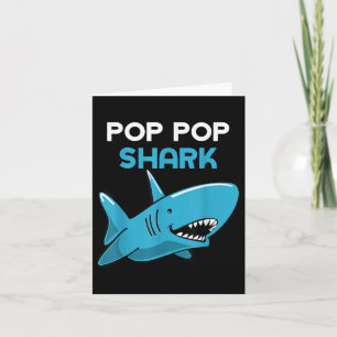 Pop-pop Shark Funny Family Grandpa Poppop Card