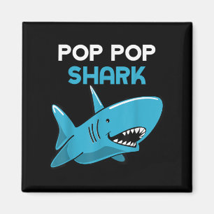 Pop-pop Shark Funny Family Grandpa Poppop Magnet