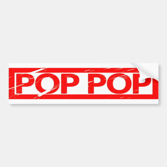 Pop pop Stamp Bumper Sticker (Front)