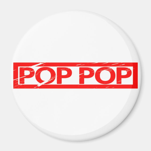 Pop pop Stamp Magnet (Front)