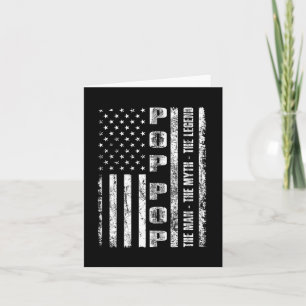 Pop Pop The Man The Myth The Legend Us Flag  Card