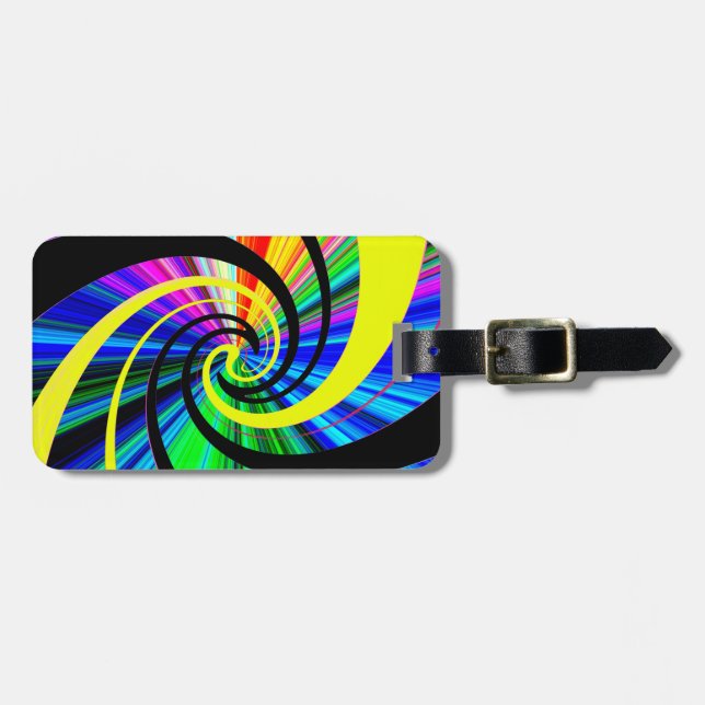 Pop psychedelic luggage tag (Front Horizontal)