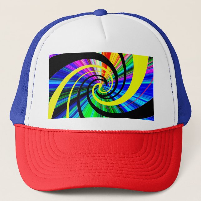 Pop psychedelic trucker hat (Front)