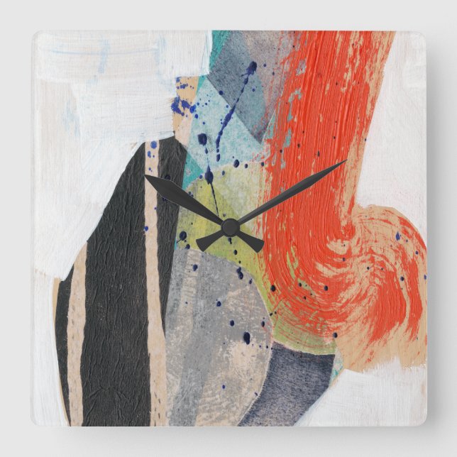 Pop Quirk I Square Wall Clock (Front)