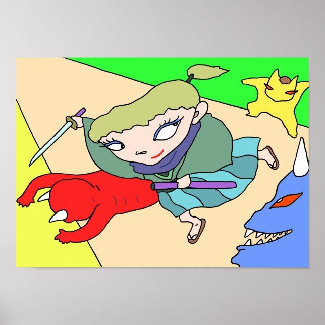 Pop Samurai and Colorful Demons. Poster (Front)