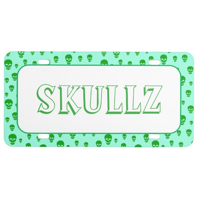 Pop Skulls License Plate (Front)