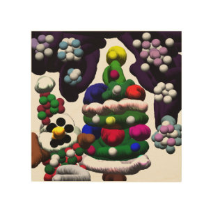 Pop Snowman Christmas Wood Wall Art