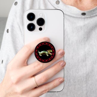 Pop Socket - Dragon and Red Chain