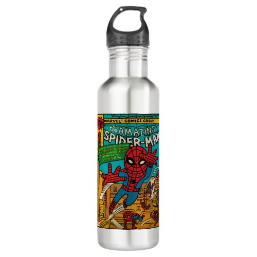 Pop Spider_Man Comic Cover 186 Stainless Steel Water Bottle