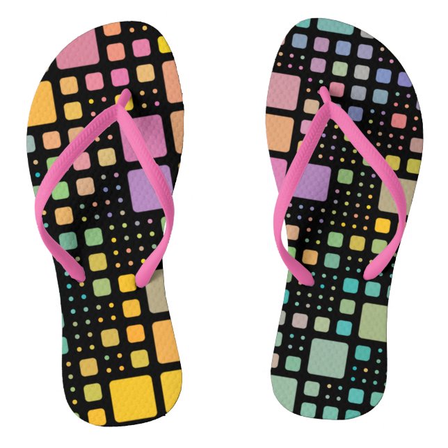 Pop Squares Flip Flops (Footbed)
