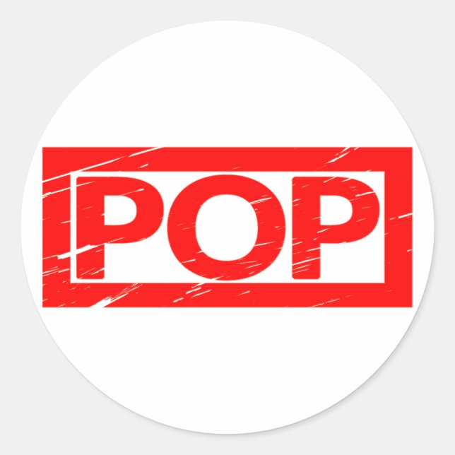 Pop Stamp Classic Round Sticker (Front)