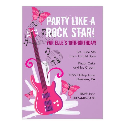 Pop Star Invitations 5