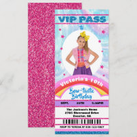 Pop Star Bow Photo VIP pass ticket Birthday