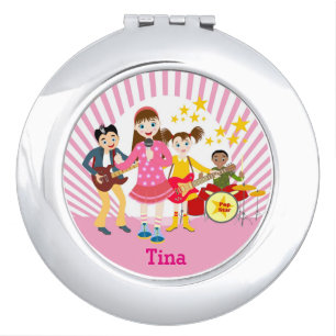 Pop star girl birthday party vanity mirror