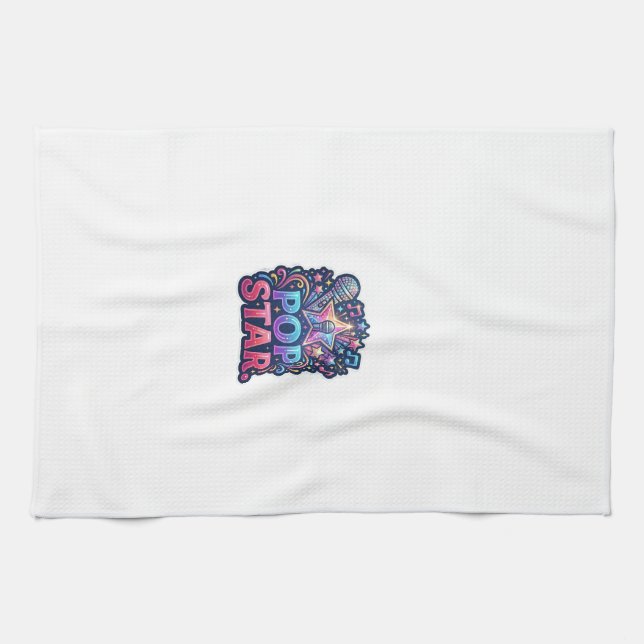 Pop Star T-Shirt Kitchen Towel (Horizontal)