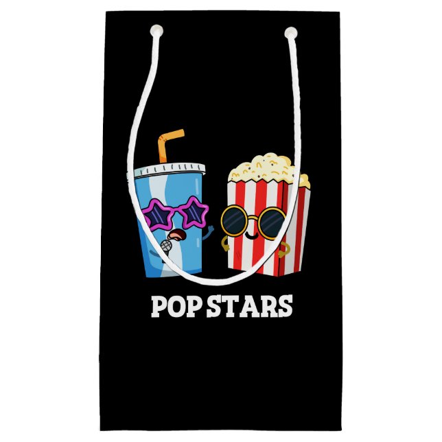 Pop Stars Funny Snack Pun Dark BG Small Gift Bag (Front)