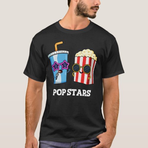 Pop Stars Funny Snack Pun Dark BG T_Shirt