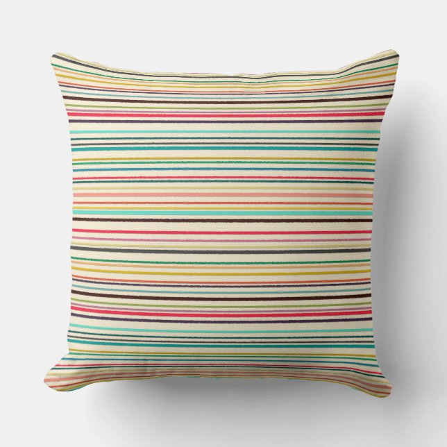 pop stripe throw pillow (Front)