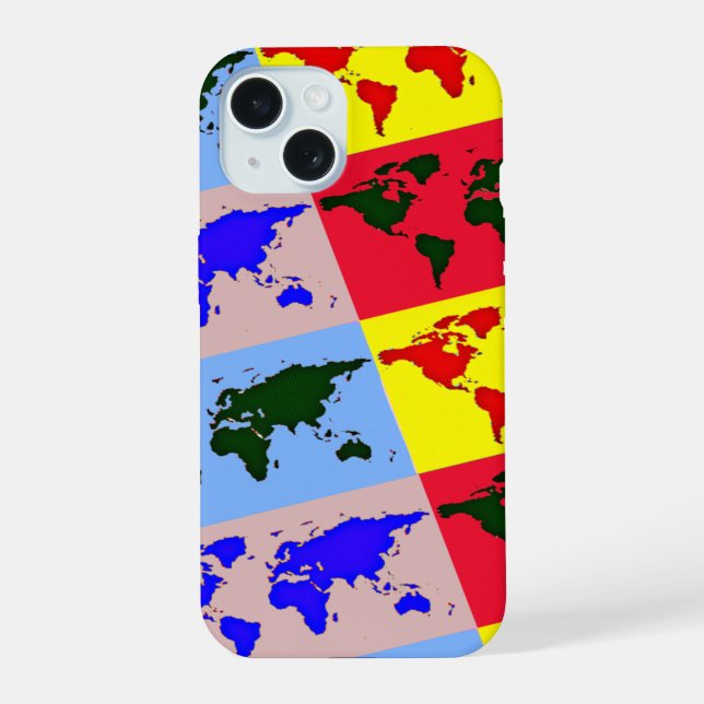 pop style world map iphone case (Back)