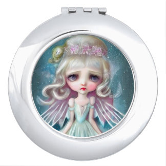 Pop Surrealism Blond Girl Compact Mirror