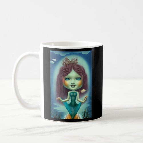 Pop Surrealism Lowbrow Little Mermaid Fantasy Coffee Mug