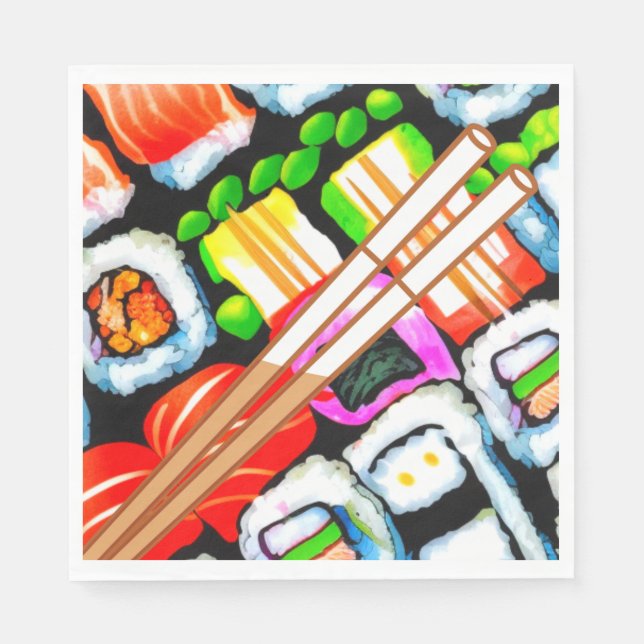Pop Sushi Napkins (Front)