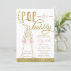Pop The Bubbly Bridal Shower Invite, Faux Gold