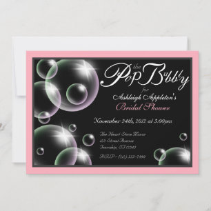 "Pop the Bubbly" Classy Bridal Shower Invitations