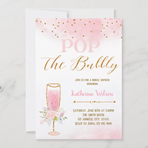 Pop the bubbly invitation