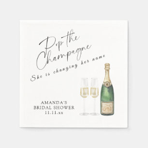 Pop the Champagne Bridal shower Napkins
