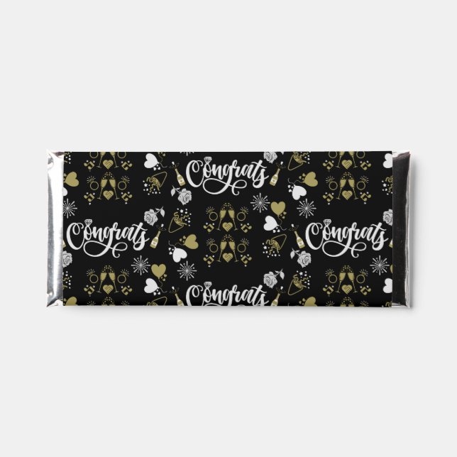 Pop The Champagne Celebration Party Hershey Bar Favors (Front)