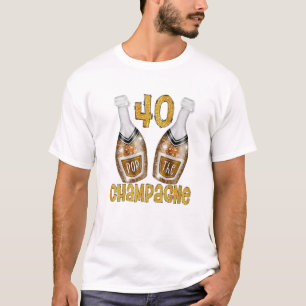 Pop The Champagne Design For Women Funny White 40T T-Shirt