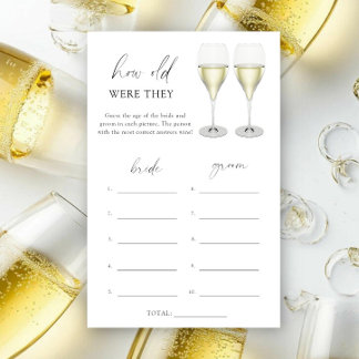 Pop the champagne - How old were they bridal game