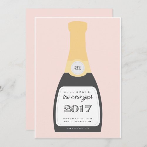 Pop the Champagne  New Years Eve Party Invitation