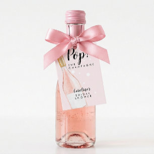Pop! The Champagne Pink Bridal Shower Favor Tag