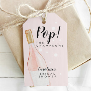Pop! The Champagne Pink Bridal Shower Favor Tag