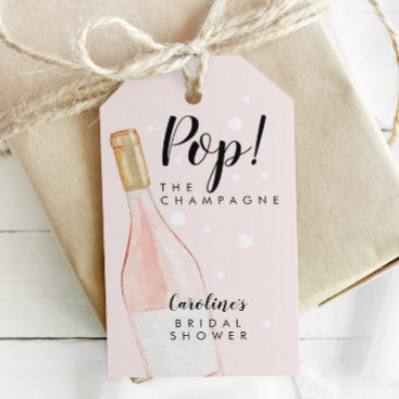 Pop! The Champagne Pink Bridal Shower Favor Tag